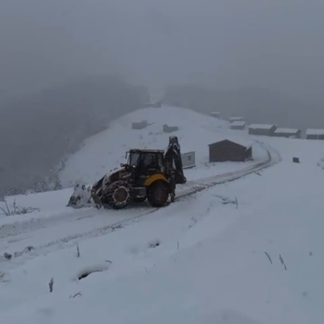 Kastamonu'da kar yağışı etkili oldu