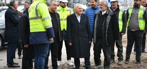 Başkan Büyükkılıç, Kartal Kavşağı altyapı çalışmalarını inceledi