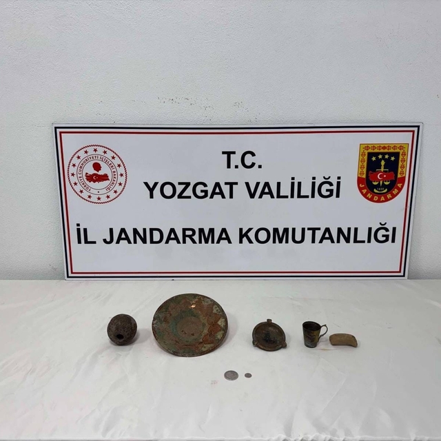 Yozgat'ta tarihi objeler yakalandı