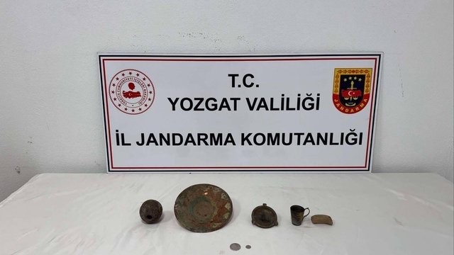 Yozgat'ta tarihi objeler yakalandı