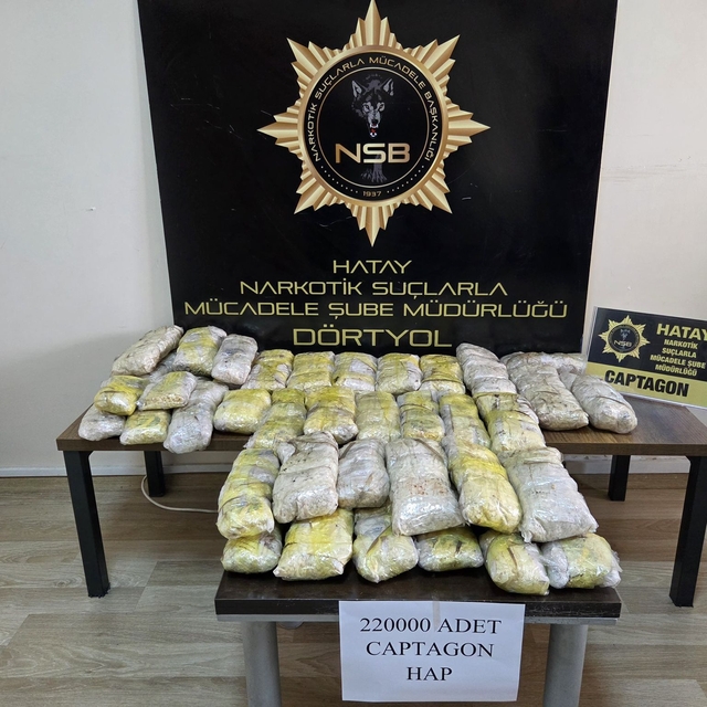 Hatay'da TIR'dan 220 bin adet uyuşturucu ecza ele geçirildi