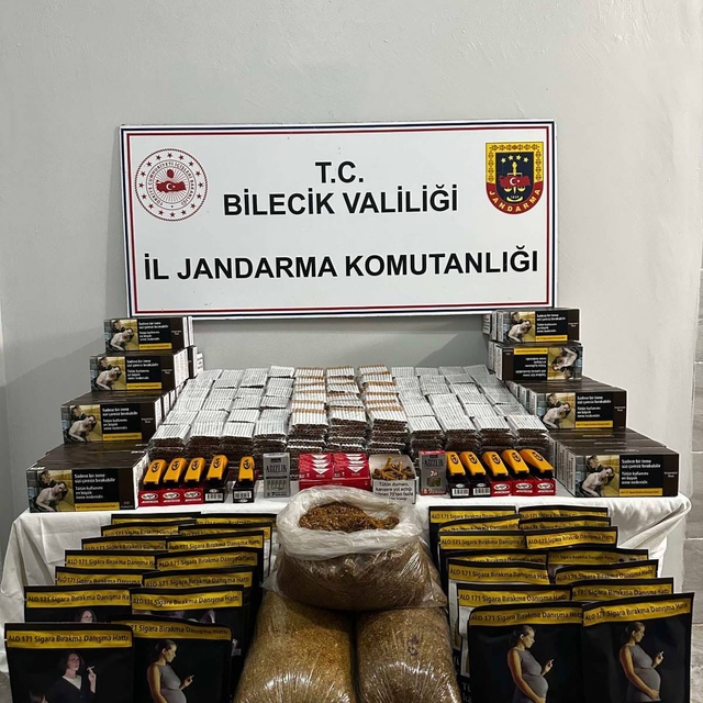 Bilecik'te kaçak makaron operasyonu