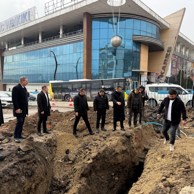 Başkan Çetinkaya, altyapı ve üstyapı çalışmalarını yerinde inceledi