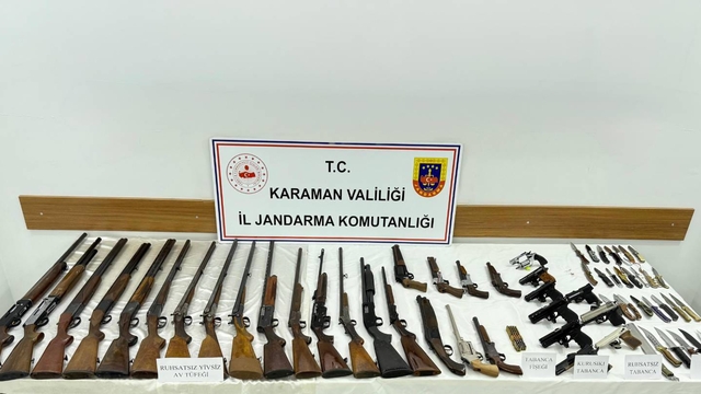 Karaman'da silah kaçakçılığı operasyonunda bir kişi yakalandı