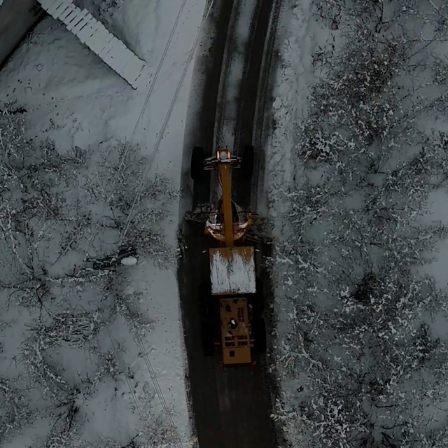 Atakum kırsalında kar mesaisi