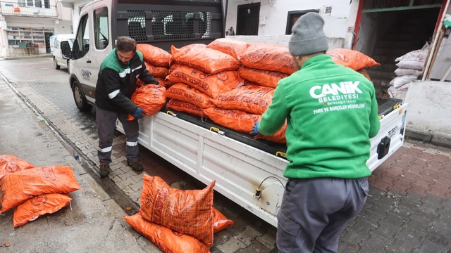 Canik Belediyesi'nden yakacak desteği