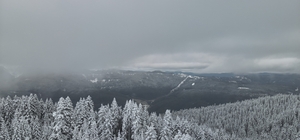 Karla kaplanan Ilgaz Dağı havadan görüntülendi