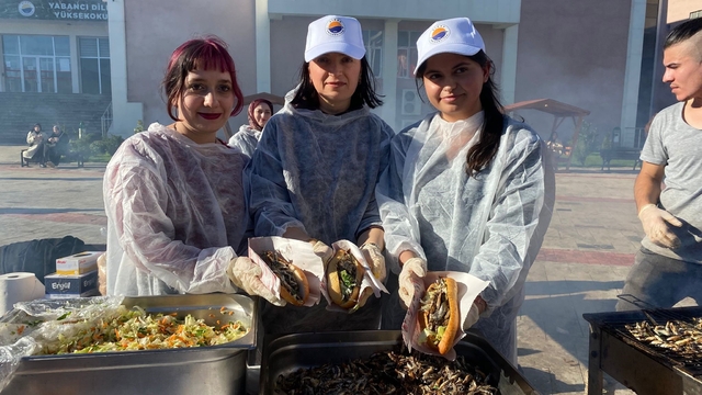 Sinop'ta şenlikte 1 ton hamsi tüketildi