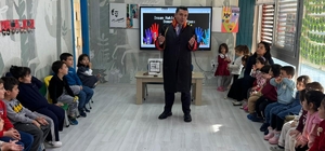 Anamur Cumhuriyet Başsavcısı Tanju Çatlı, anaokulu öğrencileriyle buluştu