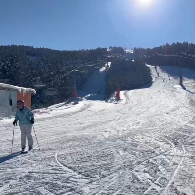 Kristal karlar diyarı Sarıkamış'ta kayak heyecanı başladı
