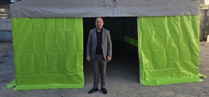 Sazlı Mahallesi’ne hayırsever desteği ile taziye çadırı kazandırıldı