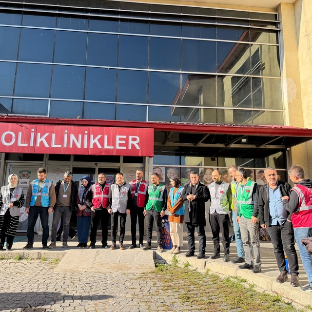 Patnos ağız ve diş sağlığı merkezinde gerçeği aratmayan yangın tatbikatı