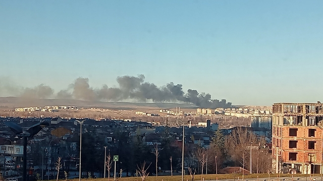 Kütahya'da şantiye yangını