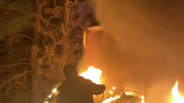 Küllükte unutulan sigara yangına neden oldu