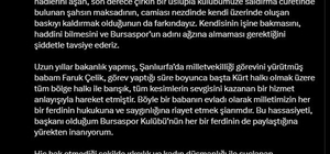 Bursaspor Başkanı Çelik'ten tezahürat tartışmalarına açıklama