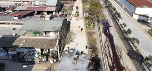 Yenipazar'da Doğu Mahallesi'nde parke taşı çalışmaları sürüyor