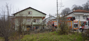 Samsun'da yangın çıkan evde hasar oluştu