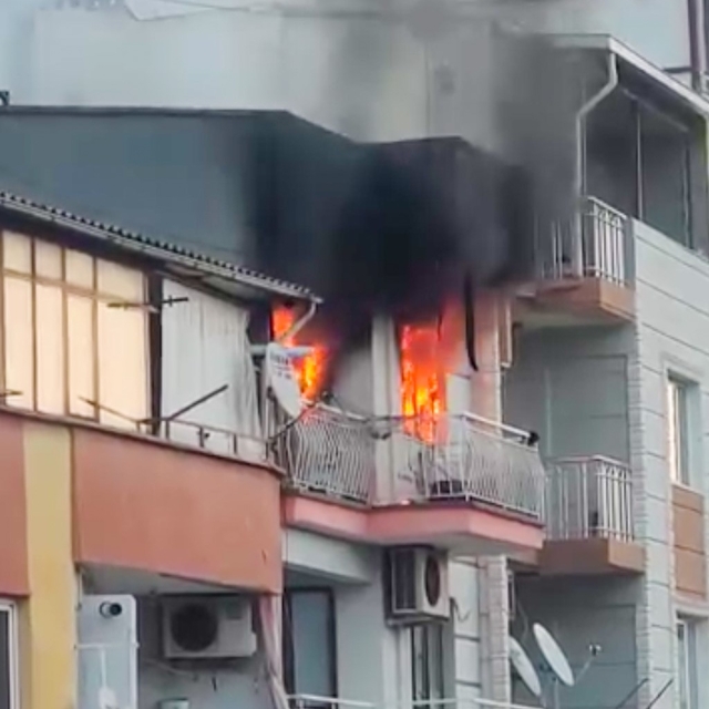 Manisa'da ev yangını: 6 kedi telef oldu