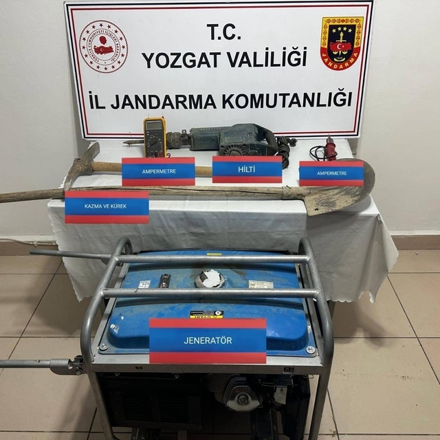 Yozgat'ta kaçak kazı yaparken suçüstü yakalandı