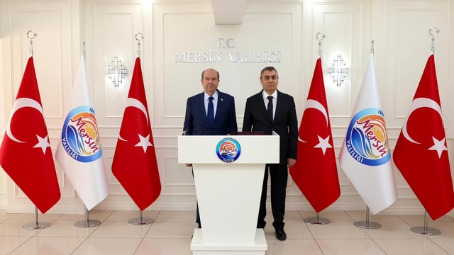KKTC'nin 5. Cumhurbaşkanı Ersin Tatar Mersin'de temaslarda bulundu