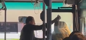 Otobüste kavga: Şoför ve kadın yolcu birbirine saldırdı
