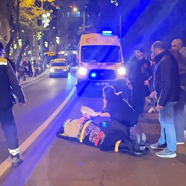 Tekirdağ'da motosikletin çarptığı kadın yaralandı