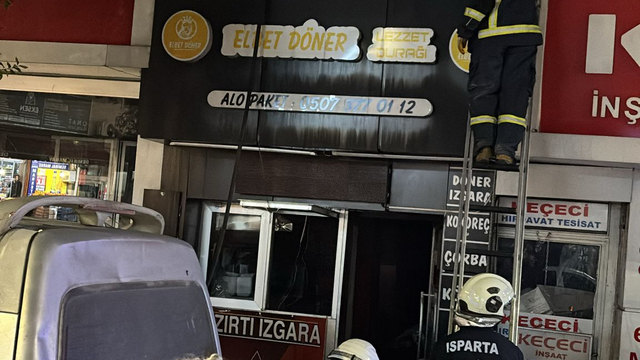 Isparta'da restoranda çıkan yangın söndürüldü