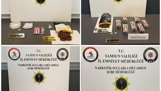Samsun'da uyuşturucu operasyonunda 9 zanlı yakalandı
