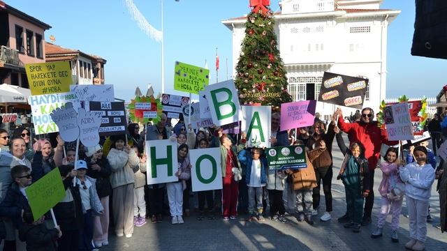 Bursa'nın Mudanya ilçesinde H.O.B.A. projesi kapsamında anlamlı yürüyüş