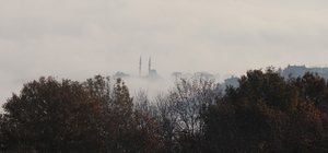 Gün doğumuyla buluşan sis görsel şölen sundu