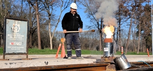 Kartepe Tramvay Hattı’nda raylar kaynak ile birleşiyor