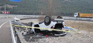 Denizli'de devrilen otomobilin sürücüsü öldü