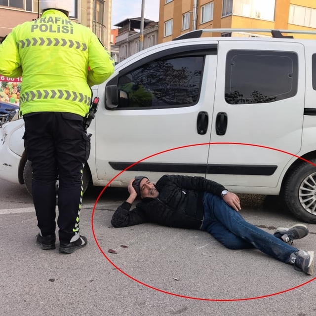 Muayene olup evine dönerken kazada yaralandı, aynı hastaneye kaldırıldı