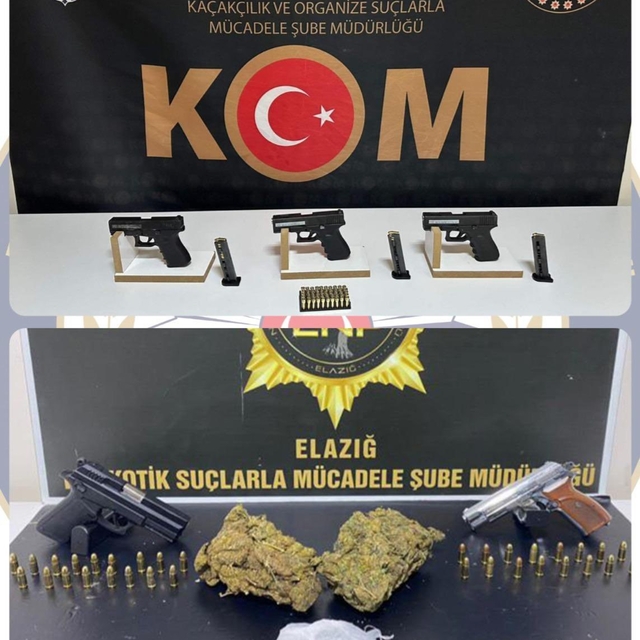Elazığ'da uyuşturucu ve silah operasyonu: 1 tutuklama