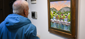 Ressam Yalçın Gökçebağ'ın karma resim sergisi başkentte sanatseverlerle buluştu