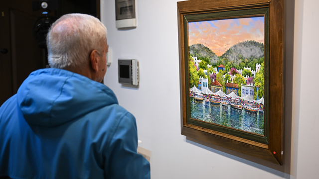 Ressam Yalçın Gökçebağ'ın karma resim sergisi başkentte sanatseverlerle buluştu