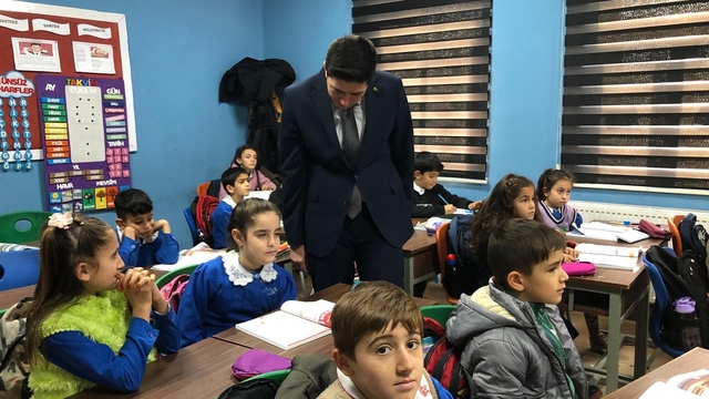 Kaymakam Fatih Erdoğan'dan köy okullarına ziyaret