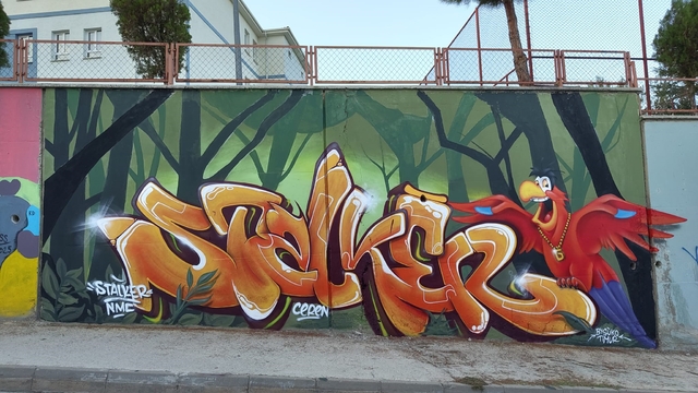 Bozüyük'te okul duvarları sanatla hayat buldu