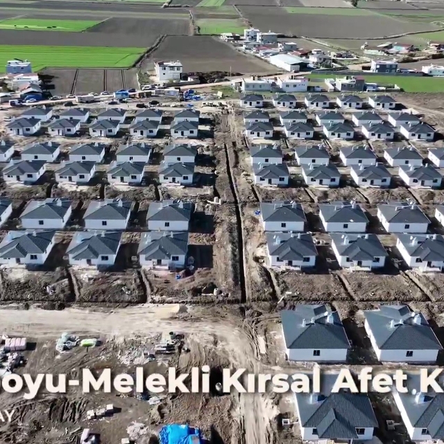 Hatay'ın kırsal mahallelerinde deprem konutlarında çalışmalarında sona geli...