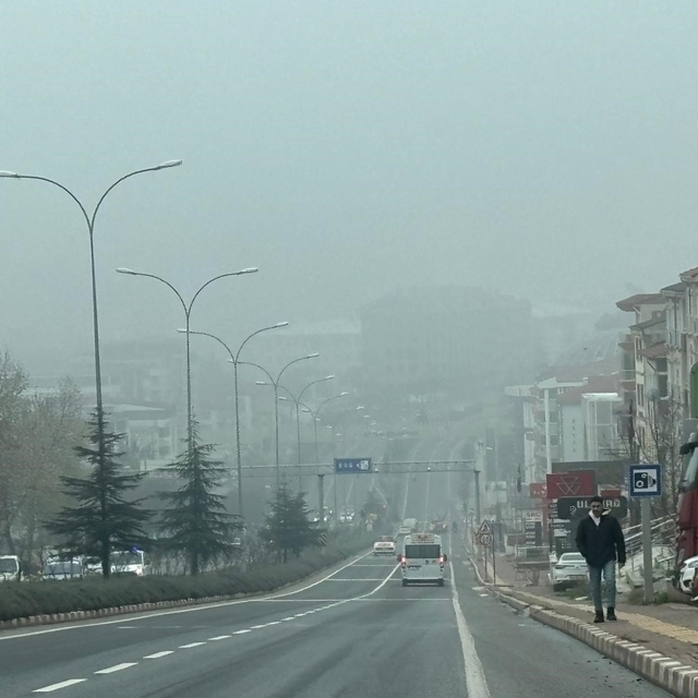 Bilecik'te sis gün boyu etkisini sürdürdü