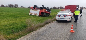 Yangına giden itfaiye aracı kaza yaptı: 1 yaralı