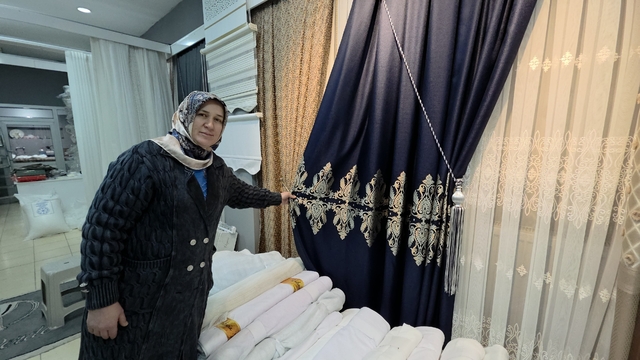 Kütahya'da Osmanlı motifli perdelere yoğun ilgi