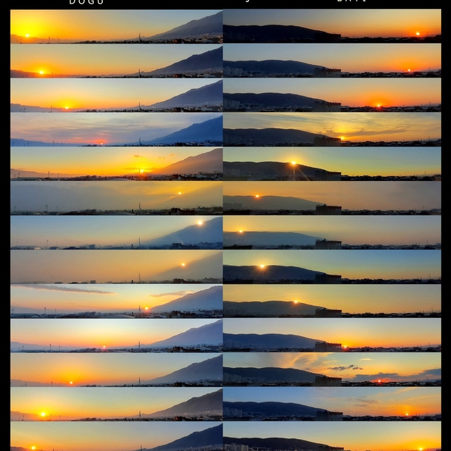 Bursa'da 1 yıllık sabır tek karede buluştu, güneşin ufuk yolculuğu görüntül...