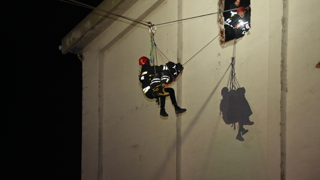 Tekirdağ'da gerçeğini aratmayan arama kurtarma tatbikatı