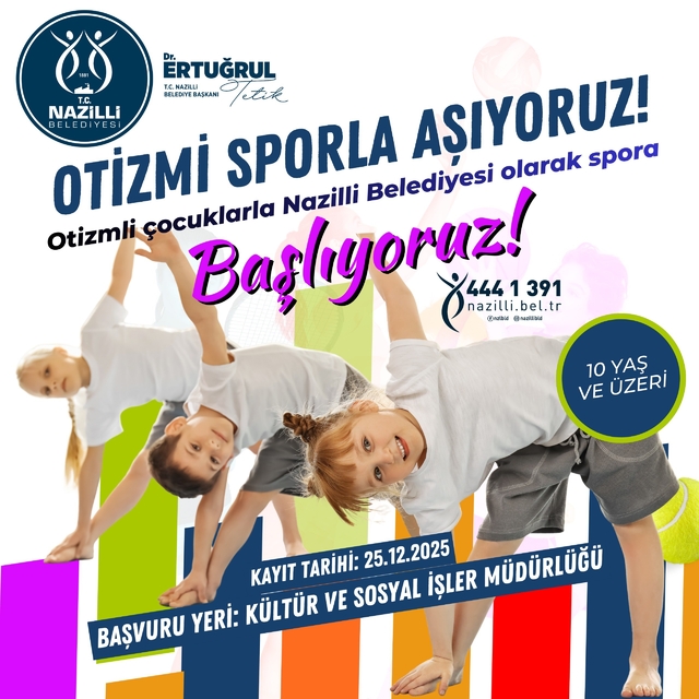 Nazilli Belediyesi'nden otizmli çocuklara spor kursu