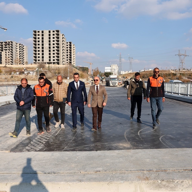 Eğriçay Köprüsü şantiye alanı incelendi