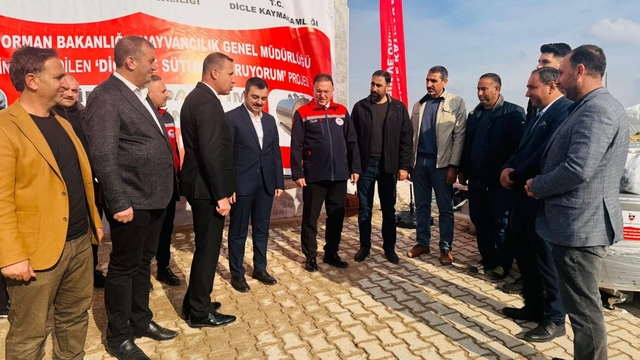 Dicle'de çiftçilere yüzde 75 hibeli 7 adet süt soğutma tankı dağıtıldı