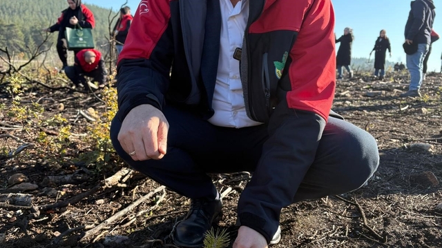 Orhaneli'de 188 fidan toprakla buluştu