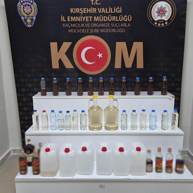 Kırşehir'de kaçak alkol operasyonu