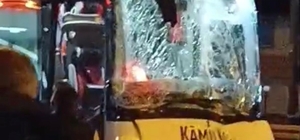 Yolcu otobüsü ile midibüs çarpıştı; 1 yaralı